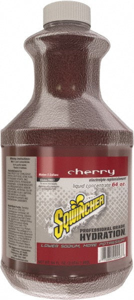 Sqwincher 159030321 Activity Drink 64 oz, Bottle, Cherry, Liquid Concentrate, Yields 5 gal