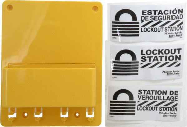 Master Lock S1700 Tag & Padlock/Hasp Lockout Station Empty, Polycarbonate Station