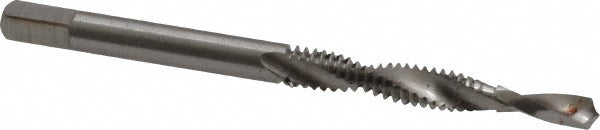 JARVIS CUTTING TOOLS G918751-S Combination Drill Tap #6-32, H3, 2B, 2 Flutes, High Speed Steel