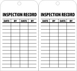 AccuformNMC RPT112 Inspection Tag 3" High, Unrippable Vinyl, "Notice"