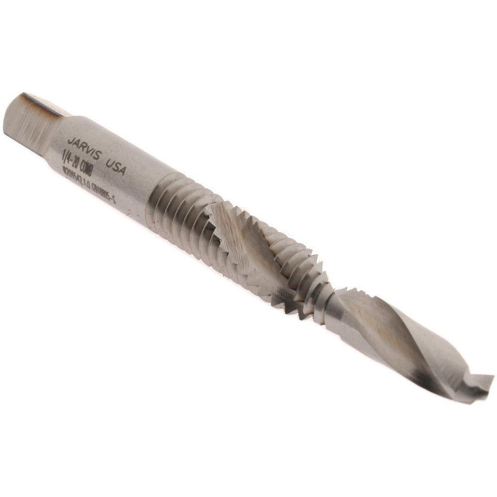 JARVIS CUTTING TOOLS G918805-S Combination Drill Tap 1/4-20, H3, 2B, 2 Flutes, High Speed Steel