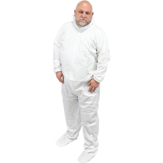 PRO-SAFE KM-KM-CVL-KG-B-3XL 25 Qty 1 Pack Size 3XL Film Laminate Chemical Resistant Coveralls