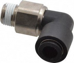 Legris 3159 56 11 Push-To-Connect Tube to Male & Tube to Male NPT Tube Fitting Oscillating Male Elbow, 1/8" Thread, 1/4" OD