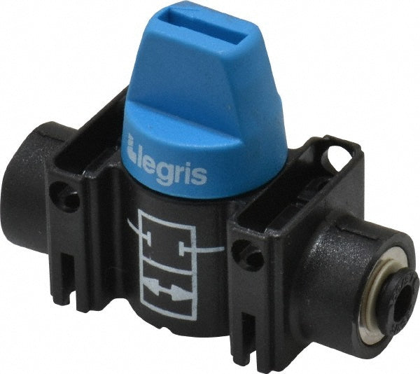Legris 7910 04 00 Miniature Manual Ball Valve 5/32" Pipe, Standard Port