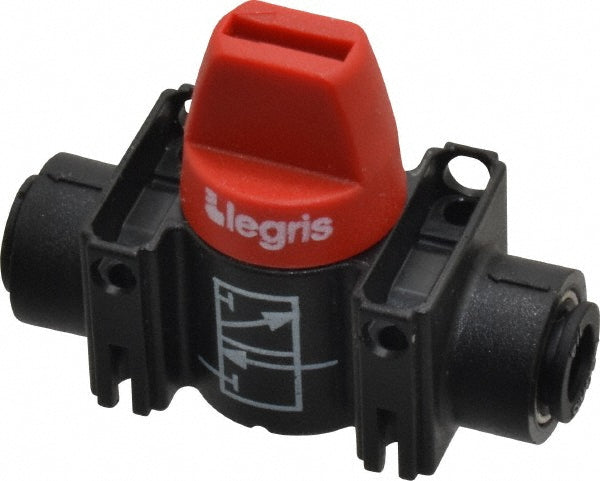 Legris 7913 56 00 Miniature Manual Ball Valve 1/4" Pipe, Standard Port