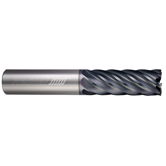 Helical Solutions 26137 Square End Mill 1/4" Dia, 3/4" LOC, 7 Flute, Solid Carbide