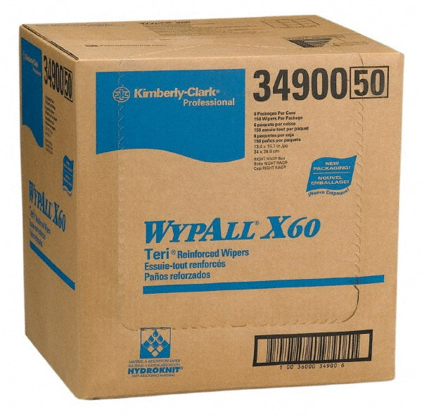 WypAll 34900 GeneralClean X60 Multi-Task Cleaning Cloths, Flat Sheets, Strong & Absorbent Towels, White