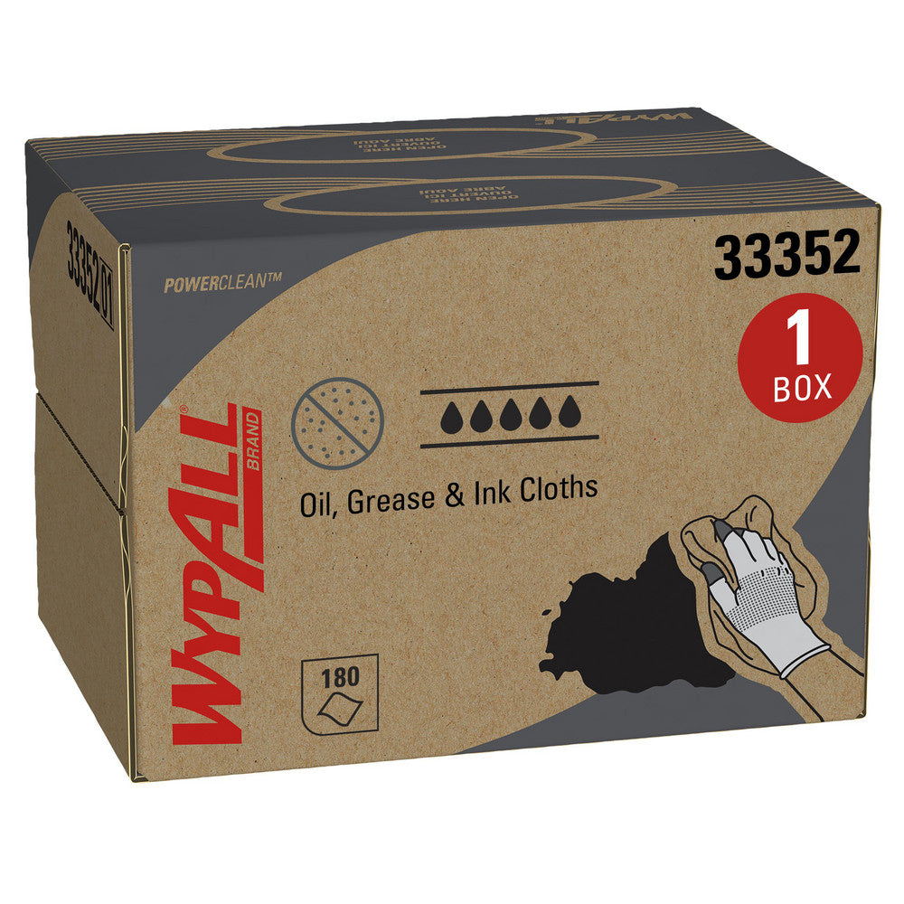 WypAll 33352 Oil, Grease & Ink Cloths (33352), Brag Box, Lint-Free Towels, Blue