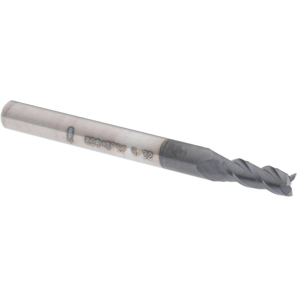 Accupro 82840752 Square End Mill 5/32'' Dia, 3/8'' LOC, 3/16'' Shank Dia, 2'' OAL, 3 Flutes, Solid Carbide