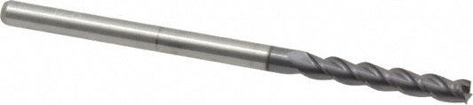 Accupro 82840901 Square End Mill 1/8'' Dia, 3/4'' LOC, 1/8'' Shank Dia, 2-1/4'' OAL, 3 Flutes, Solid Carbide