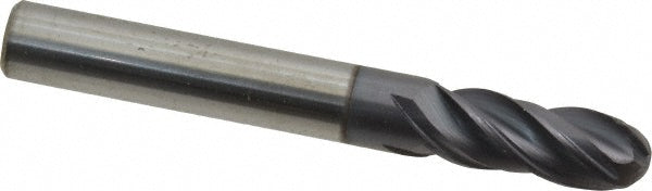 Accupro 95168560 Ball End Mill 5/16" Dia, 13/16" LOC, 4 Flute, Solid Carbide