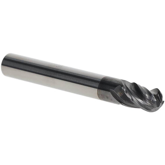 Accupro 95168273 Ball End Mill 1/4" Dia, 3/8" LOC, 4 Flute, Solid Carbide