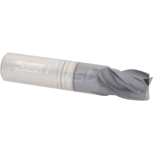Accupro 95168512 Corner Chamfer End Mill 1/2" Dia, 5/8" LOC, 4 Flute, 0.0150" Chamfer Width, Solid Carbide