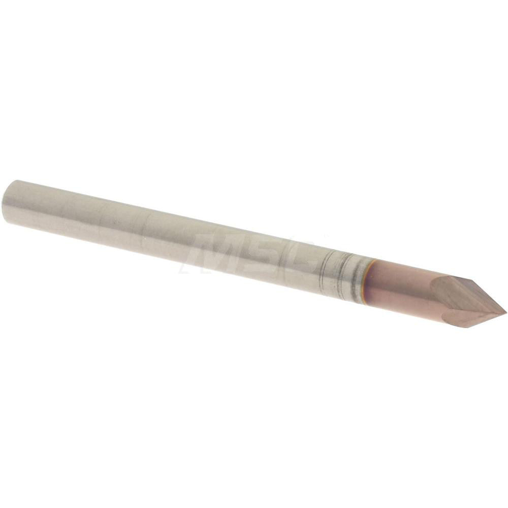 Accupro 2500088 Chamfer Mill 1/8" Dia, 2 Flutes, Solid Carbide