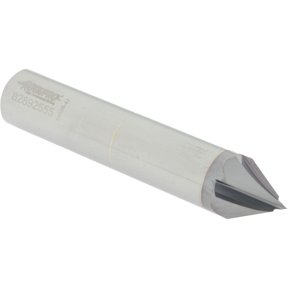 Accupro 2500255 Chamfer Mill 3/4" Dia, 4 Flutes, Solid Carbide