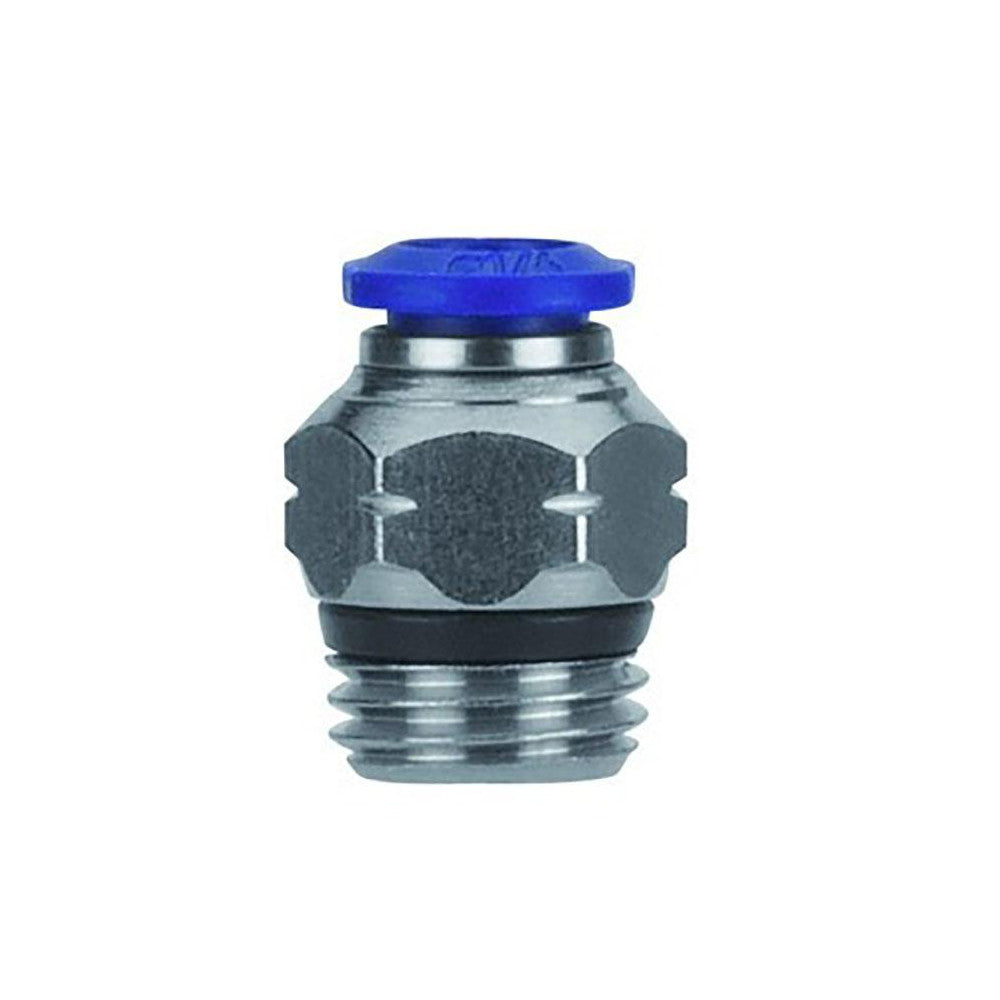 Aignep USA 88020-04-32 Push-to-Connect Tube x Male x Tube x Male UNF Fitting Straight, #10-32 Thread, UNF, 1/4" OD