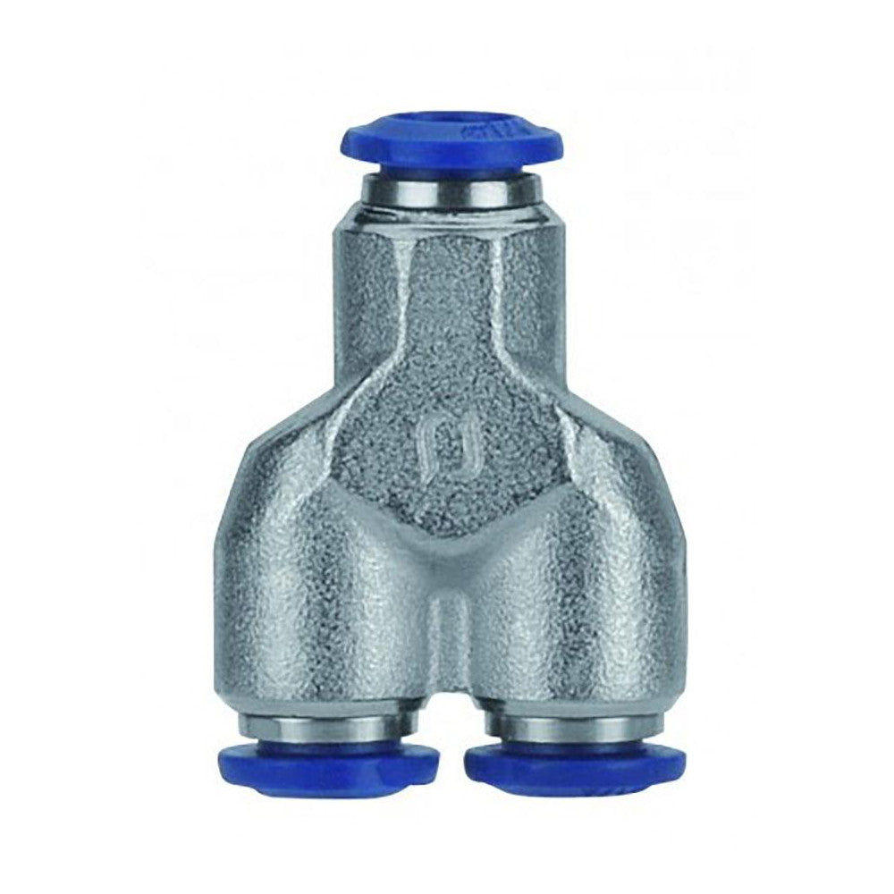 Aignep USA 88310-04 Push-to-Connect Tube x Tube Fitting Union Y, 1/4" OD