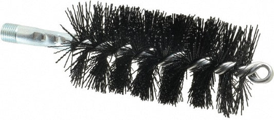 Schaefer Brush 43748 Single Stem/Spiral Tube Brush 2-1/4" Dia, 7-1/4" OAL, Nylon Bristles