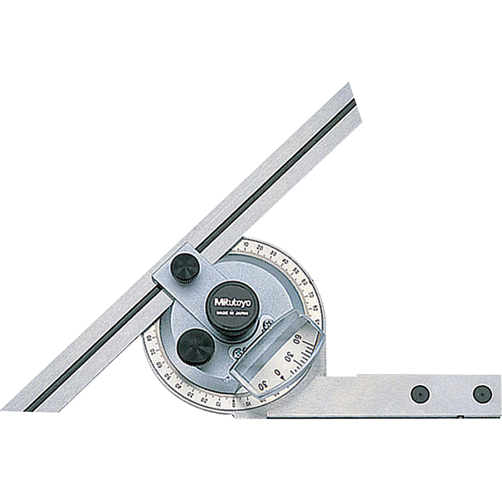 Mitutoyo 187-904-10 Bevel Protractor 6" Blade, -360 to 360 &deg, Dial