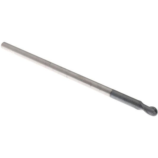 Accupro 82976242 Ball End Mill 0.125" Dia, 0.125" LOC, 2 Flute, Solid Carbide