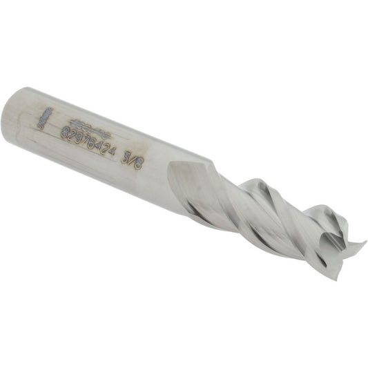 Accupro 82976424 Square End Mill 3/8'' Dia, 7/8'' LOC, 3/8'' Shank Dia, 2-1/2'' OAL, 3 Flutes, Solid Carbide