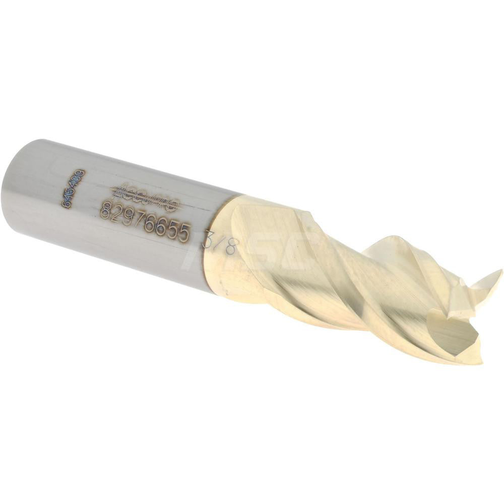 Accupro 82976655 Square End Mill 3/8'' Dia, 5/8'' LOC, 3/8'' Shank Dia, 2'' OAL, 3 Flutes, Solid Carbide