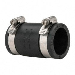 Fernco 1056-125 1-1/4" PVC Flexible Pipe Coupling with Clamp