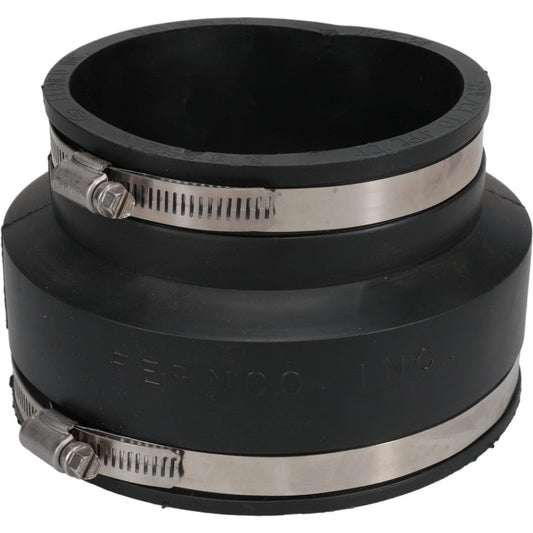 Fernco 1056-54 5 x 4" PVC Flexible Pipe Coupling with Clamp