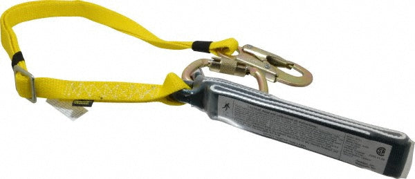 Gemtor SPCL-6FEET 6' Long, 350 Lb Capacity, 1 Leg Locking Snap Hook Harness Shock Absorbing Lanyard