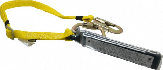 Gemtor SPCL-6FEET 6' Long, 350 Lb Capacity, 1 Leg Locking Snap Hook Harness Shock Absorbing Lanyard
