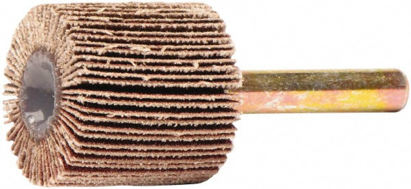 Weiler 52005 Mounted Flap Wheel 1" Dia, 1" Face Width, 120 Grit, Aluminum Oxide