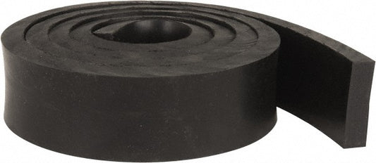 USA Industrials BULK-RS-N40-251 Rubber Strip Neoprene, 1/2" Thick, 2" Wide, 5' Long, Black