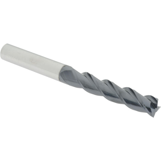 Accupro 83100750 Square End Mill 5/8'' Dia, 3'' LOC, 5/8'' Shank Dia, 6'' OAL, 3 Flutes, Solid Carbide
