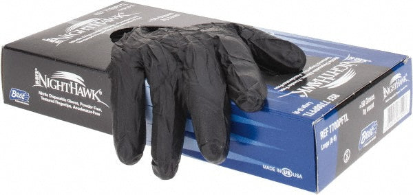 SHOWA 7700PFTL Disposable Glove Size Large, 4.0 mil, Nitrile Coated, Nitrile, General Purpose Grade, Powder-Free