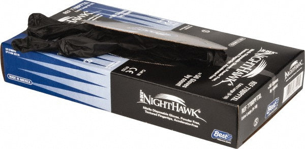SHOWA 7700PFTXL Disposable Glove Size X-Large, 4.0 mil, Nitrile Coated, Nitrile, General Purpose Grade, Powder-Free