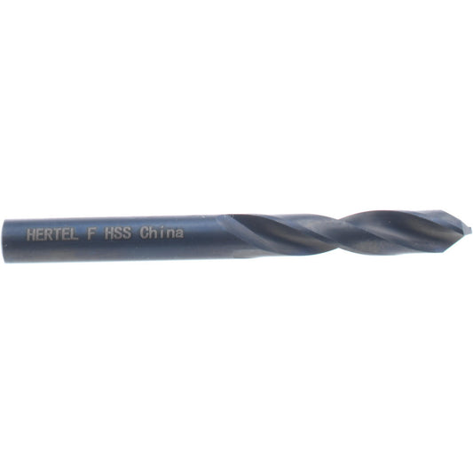 Hertel 83238741 Screw Machine Length Drill Bit Letter F, (0.2570) Dia, 135 deg, HSS