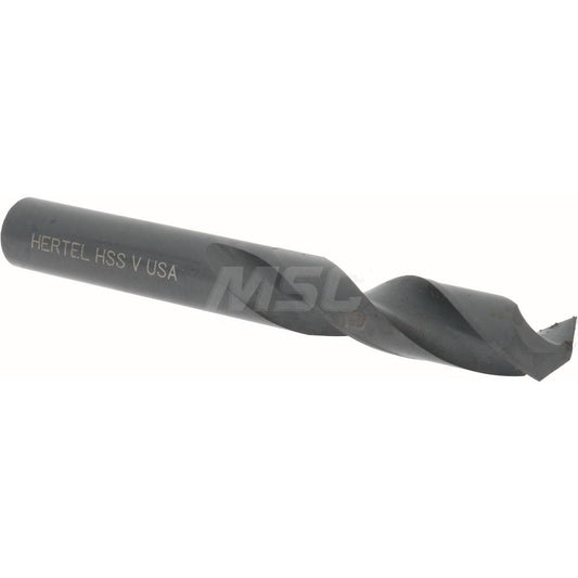 Hertel 83238915 Screw Machine Length Drill Bit Letter V, (0.3770) Dia, 135 deg, HSS