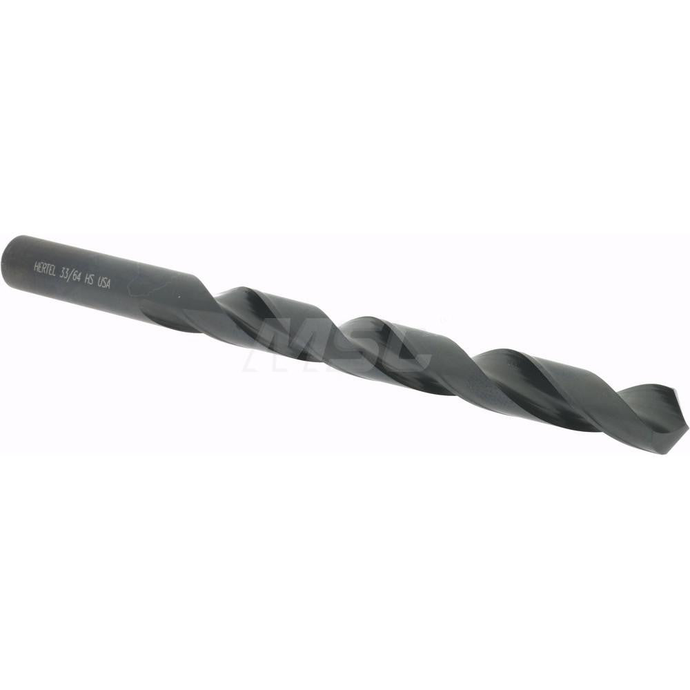 Hertel 83240333 Jobber Length Drill Bit 33/64" Dia, 118 &deg, High Speed Steel