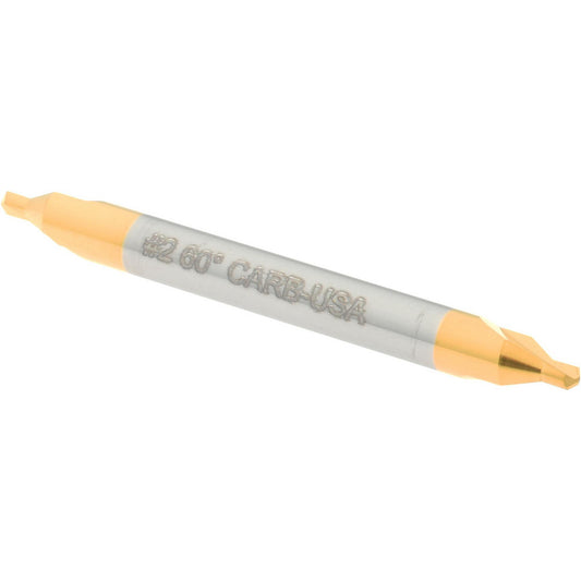 Hertel 300-001504 Combo Drill & Countersink #2, 3/16" Body Dia, 118°, Solid Carbide