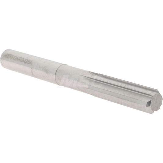 Hertel 83246835 Chucking Reamer 0.4370" Dia, 4" OAL, 1-3/8" Flute Length, Straight Flute, Straight-Cylindrical Shank, Solid Carbide