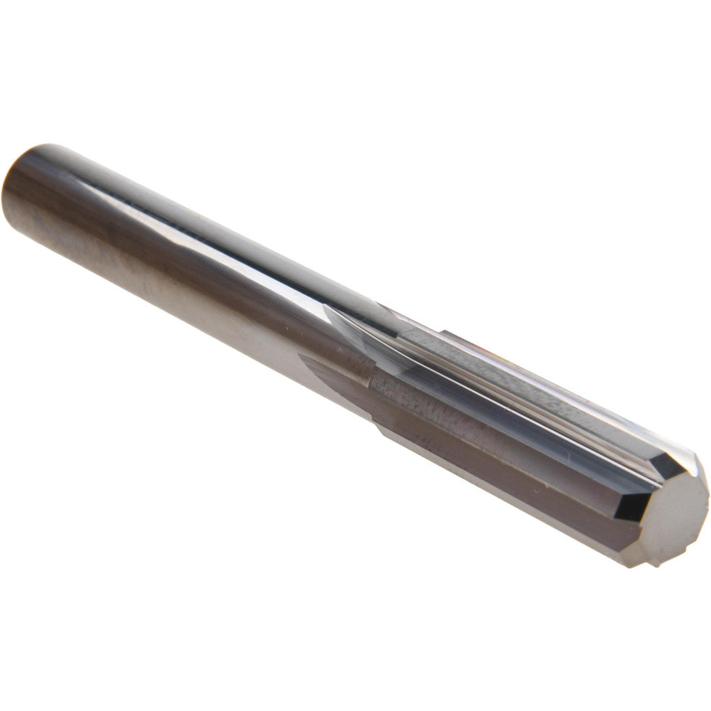 Hertel 83247148 Chucking Reamer 10.50 mm Dia, 3-1/2" OAL, 1-1/4" Flute Length, Straight Flute, Straight-Cylindrical Shank, Solid Carbide