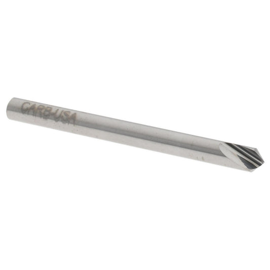 Hertel 331-001080 Countersink 1/8" Head Dia, 100.00 deg Included Angle, 1 Flute, Solid Carbide, Right Hand Cut