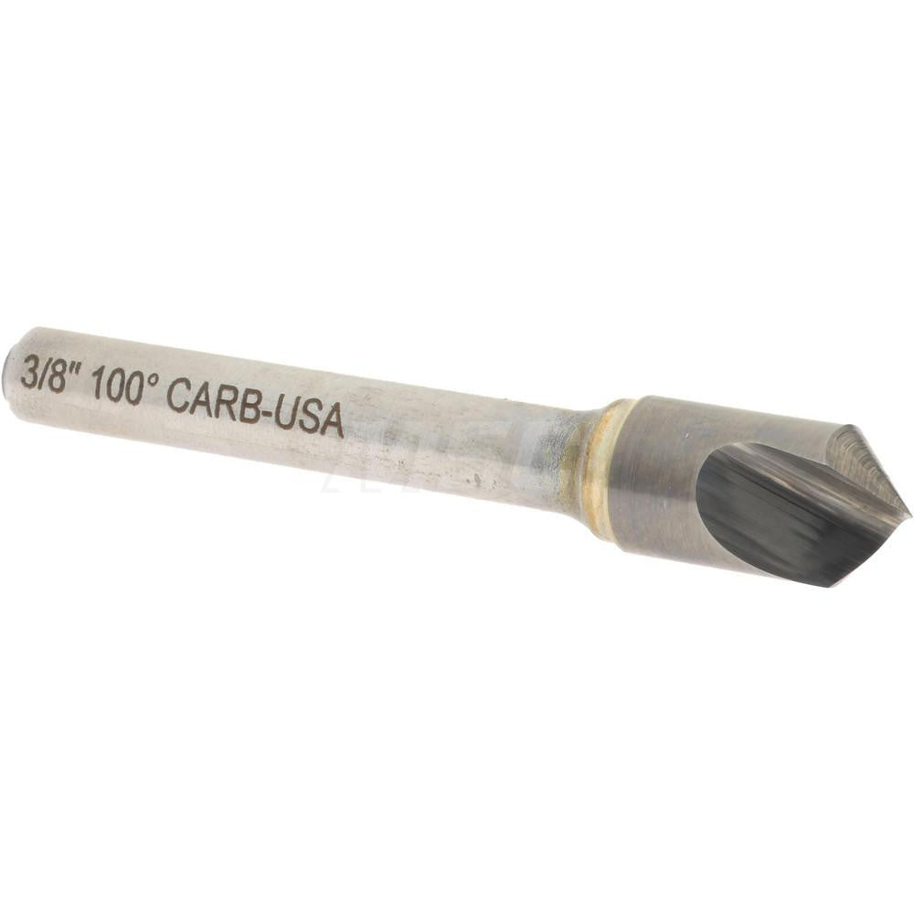 Hertel 331-005080 Countersink 3/8" Head Dia, 100.00 deg Included Angle, 1 Flute, Solid Carbide, Right Hand Cut