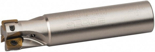 Seco 02694887 1/2" Cut Diam, 0.197" Max Depth, 1/2" Shank Diam, Cylindrical Shank, 2.362" OAL, Indexable Square-Shoulder End Mill