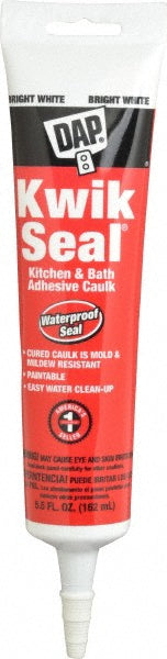 DAP 7079818001 Caulk 5.5 oz Tube, White, Acrylic & Latex