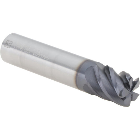 Seco 17007030 Corner Radius End Mill 1/2" Dia, 5/8" LOC, 0.0600" Radius, 5 Flute, Solid Carbide