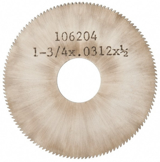 Martindale Electric Co. X3A0312130 Jeweler's Saw 1-3/4" Dia, 0.031" Thick, 1/2" Arbor Hole, 130 Teeth, Solid Carbide