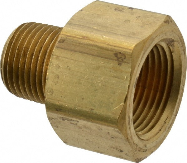 Parker 222P-12-8 Industrial Pipe Adapter 3/4" Female Thread, 1/2" Male Thread, MNPTF x FNPTF