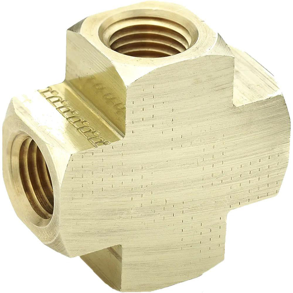 Parker 2205P-4 Industrial Pipe Female Cross 1/4" Female Thread, FNPTF