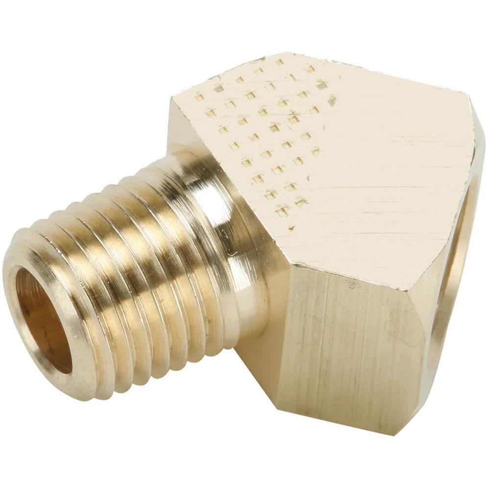 Parker 2214P-4-4 Industrial Pipe 45 &deg Street Elbow 1/4" Female Thread, 1/4" Male Thread, MNPTF x FNPTF